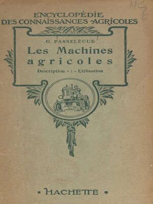 cover image of Les machines agricoles